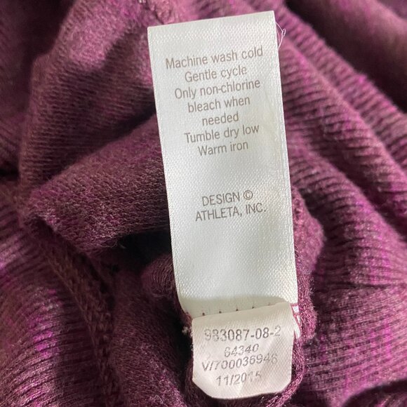 Athleta | Inner Twist Hoodie Wrap-Front Chianti Heather Plum Top‎ XS Women's - Picture 7 of 10